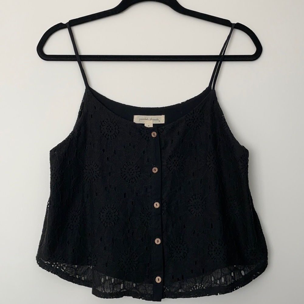 Painted Threads crochet lace tank top